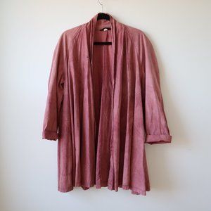 Spencer Alexis Vintage Pink Boho Chic Trapeze Shape Duster Jacket, Size …